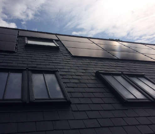 solar panel installation on a domestic property in leeds